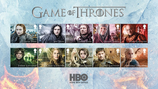 Game of Thrones auf britischen Briefmarken